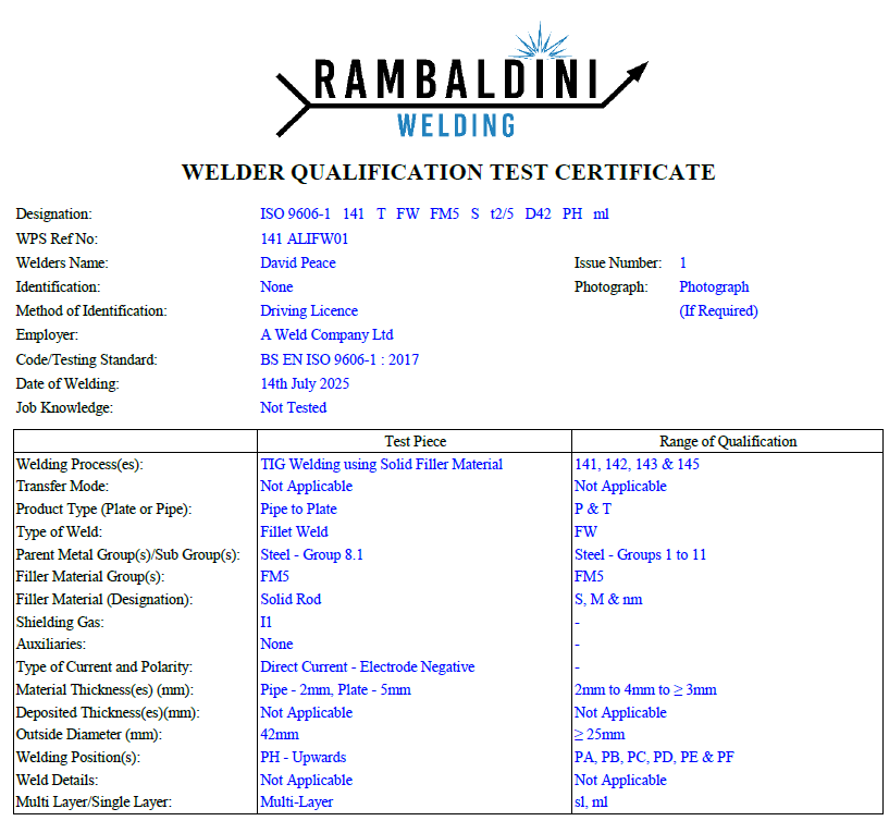 Welder Qualification